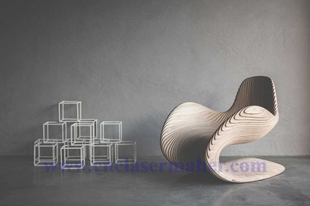 صندلی چوبی پارامتریک طرح دستگاه سی انسی cnc چوب 1257