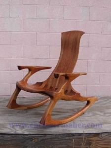صندلی راک پارامتریک چوبی طرح دستگاه سی انسی 1281
