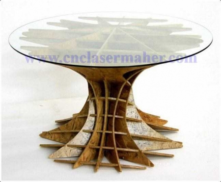 میز پارامتریک چوبی طرح دستگاه سی انسی منبت 1302